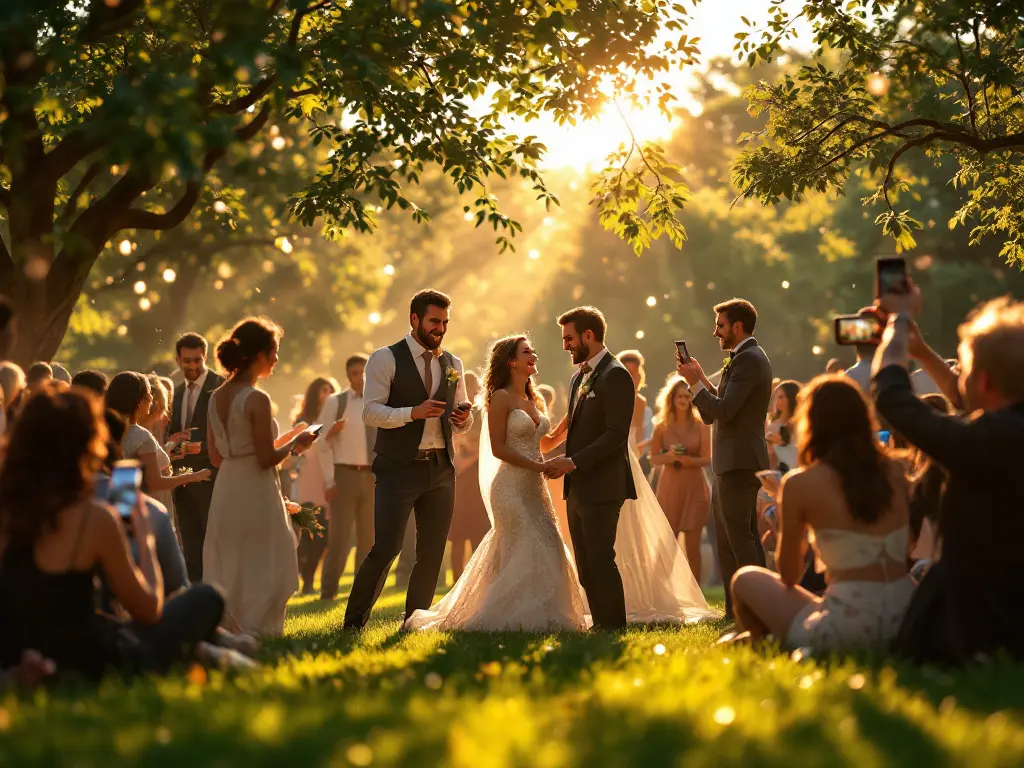 Recoge fotos espontáneas de boda con códigos QR y paredes de fotos en directo