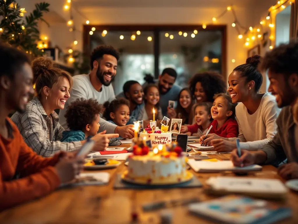 Recopilar fotos de cumpleaños de familiares sin smartphone
